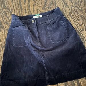 Boden Navy Corduroy Skirt